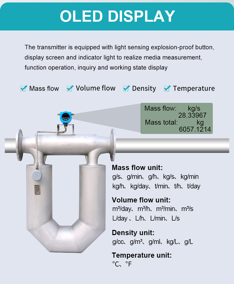 Straight Tube Coriolis Flow Meter for Water Level Measurer